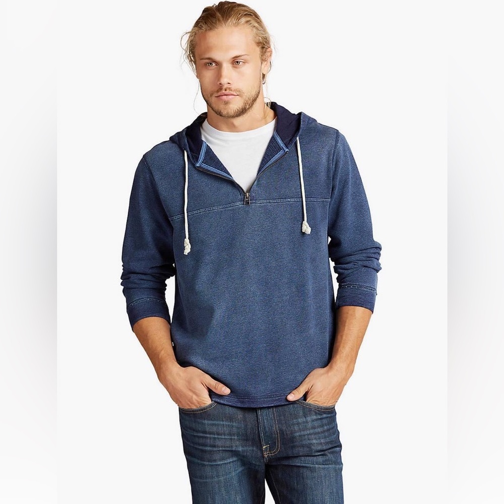 Lucky Brand Men's Half-Zip Hoodie Sweatshirt Small